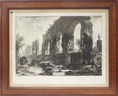 an image of a drawing of ruins in a wooded area