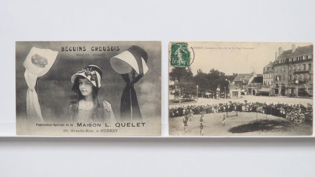 Guéret : Lot de 2cpa : Maison L. Quelet, Béguins Creusois (État s...