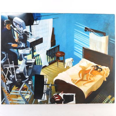 TABLEAU "L'AMANT" de Christian LETOCT (1942-2016)