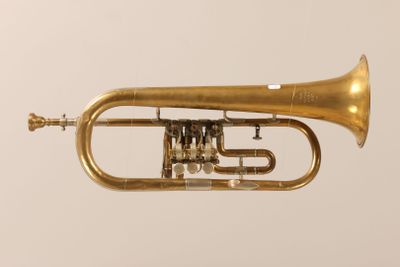 Bugle à trois palettes, en laiton, fait à Berne en 1949, n° … - Photo 1