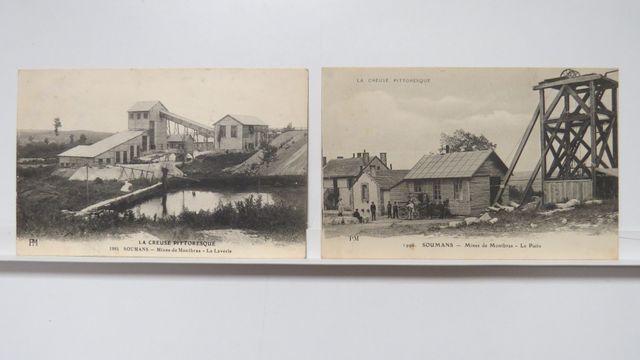 Soumans : Lot de 2cpa : Mines de Montebras. La Laverie (PM 1994),...