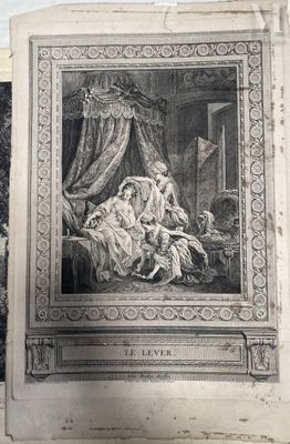 a picture of a book with a picture of a woman in a bed