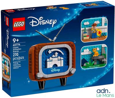 une boîte de Lego contenant un téléviseur