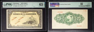 three different types of currency are on display in a display case