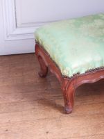 TABOURET DE PIED rectangulaire en bois naturel mouluré et sc… (photo 4)