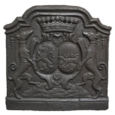 an image of a cast iron fire place cover