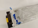 a close up of a plastic bag on a white surface