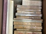 a box full of books that are sitting in it