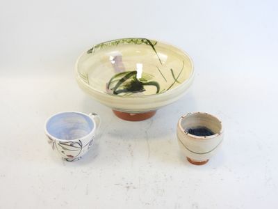 Valérie BLIN (XXe - XXIe)- Deux tasses et une coupe sur pied…