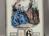 a picture of a picture of a woman in a blue dress