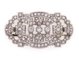 broche en diamant art déco