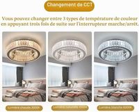 10632-334 / Plafonnier LED en cristal - VINILKY - Diamètre 3… (photo 2)