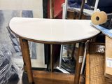 a table that has a picture on it in a room