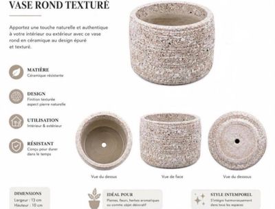 a picture of a stone planter with instructions on how to use it