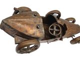 a metal model of a car on a white background