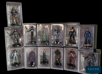 a lot of action figures that are in a box
