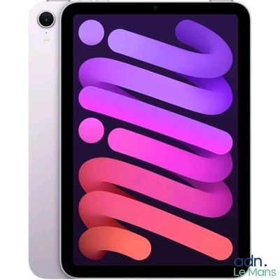 un gros plan d'un iPhone blanc sur fond violet