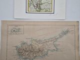 une vieille carte de l'île de Guernesey et une photo d'une carte de l'île de Guernesey