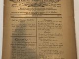 an old newspaper with a list of items on it
