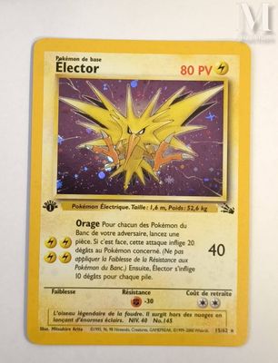 a close up of a pokemon card on a table
