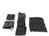 an image of a black and white photo of a set of gloves and mitts