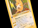 une carte sur laquelle figure l'image d'un personnage de Pokémon