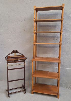 Étagère en bois teinté à 7 tablettes sur montants en colonne… - Photo 1