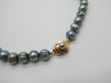 un gros plan d'un collier orné d'un crâne en or