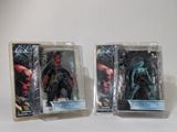 two action figures of the same character are shown in plastic packaging