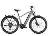 a grey electric bike on a white background