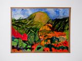 a picture of a painting on the wall of a room
