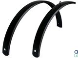 a pair of black fender fenders for a car