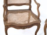 pair of antique french cane back chairs with cane back and cane back