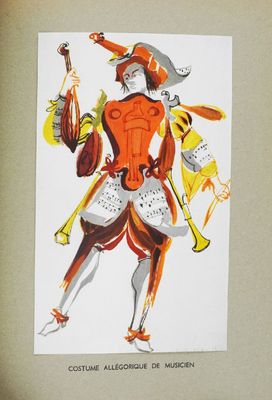 une image représentant le dessin d'un homme en costume tenant une trompette