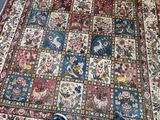a person standing on a rug on the floor