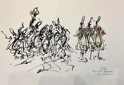 Michel COSTIOU (1947), "Filets bleus Concarneau", défilé du …