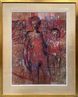 Serge DEMARCHI (né en 1934). Portrait de deux garçons.