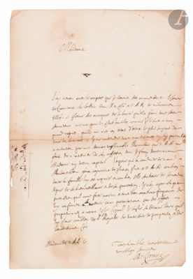 Hugues de LIONNE (1611-1671) ministre et diplomate. L.A.S„ […