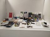 a table with a lot of electronics on top of it