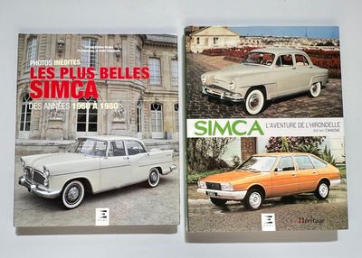 two books on the same page of a car and a car in front of a building