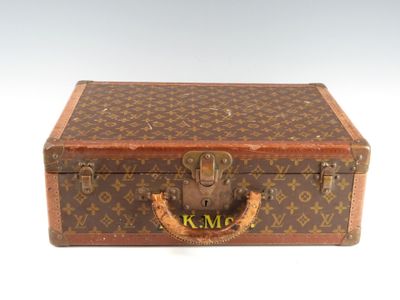 Valise Louis Vuitton en toile Monogram avec initiales Monogram