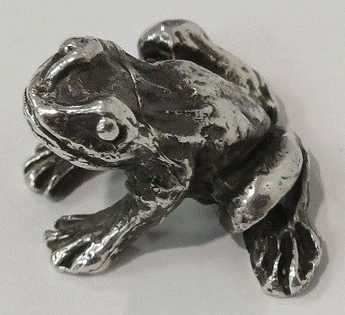 PETITE GRENOUILLE EN ARGENT MASSIF Poinçon Minerve 1°titre