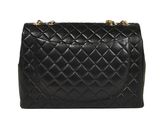 chanel black quilted lambskin medium double flap bag