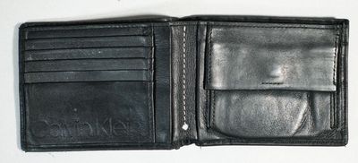 CALVIN KLEIN Portefeuille en cuir noir