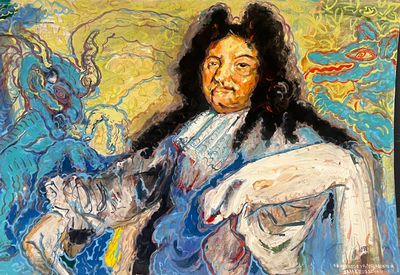 Sam KEUSSEYAN (Né en 1980) "Louis XIV et ses diables"