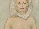 une image d'un tableau représentant une femme en robe blanche