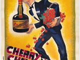 une photo d'un homme en costume et chapeau tenant une bouteille de vin