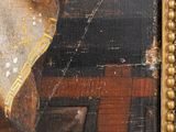 an image of a painting of a woman in a gold dress