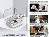 a picture of a pair of wireless earphones on a table