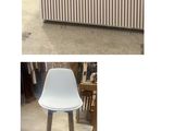 two pictures of a bar stool and a radiator